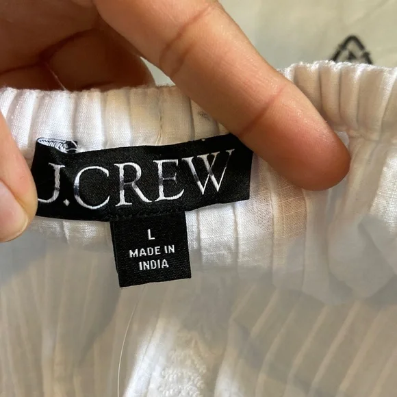 J.Crew Women's Embroidered side-tie mini skirt Large White Color - Picture 8 of 8